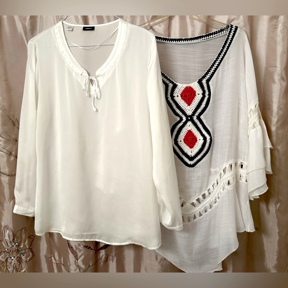 Bundle 2 White Blouses Bundle #6